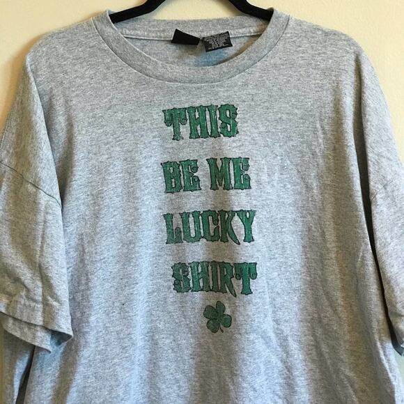 St. Paddy’s Lucky Tee Shirt 3XL gray men t-shirt - Picture 2 of 8